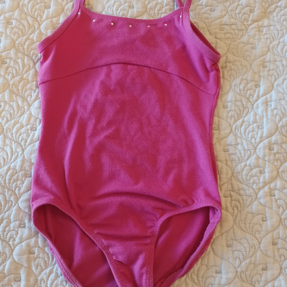 Hot pink leotard.
